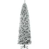 New National Tree Company 9 ft. Acacia Flocked Slim Tree