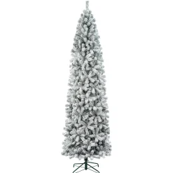 New National Tree Company 9 ft. Acacia Flocked Slim Tree