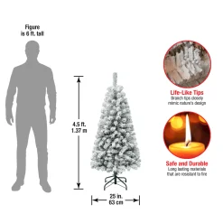 Sale National Tree Company 4.5 ft. Acacia Flocked Tree