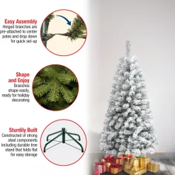 Sale National Tree Company 4.5 ft. Acacia Flocked Tree