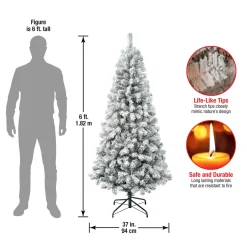 Discount National Tree Company 6 ft. Acacia Flocked Tree