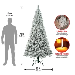 Sale National Tree Company 7.5 ft. Acacia Flocked Tree