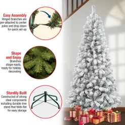 Sale National Tree Company 7.5 ft. Acacia Flocked Tree