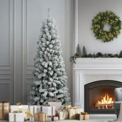 Discount National Tree Company 6 ft. Acacia Medium Flocked Tree