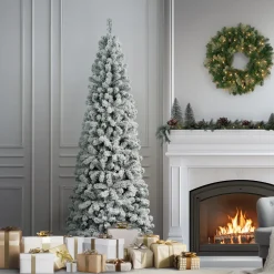 National Tree Company 7.5 ft. Acacia Medium Flocked Tree