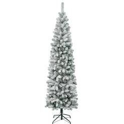 National Tree Company 7.5 ft. Acacia Pencil Slim Flocked Tree