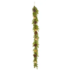 Online National Tree Company 6 ft. Christmas Bells Pine Garland