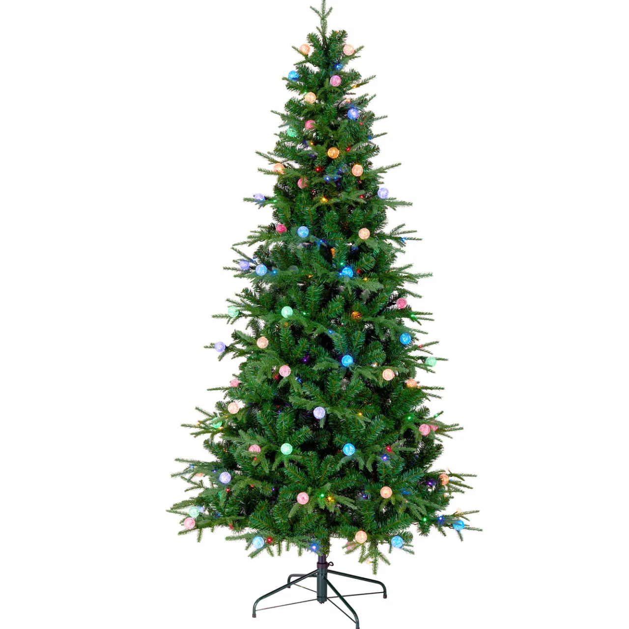 New National Tree Company 7 ft. Duxbury Slim Tree with Dual Color LED Lights