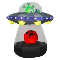 Sale National Tree Company 6 ft. Halloween Animated Alien Spacecraft Inflatable Decoration with LED Lights