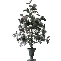 Hot National Tree Company 4 ft. Halloween Black Oak Tree in a Black Urn Base