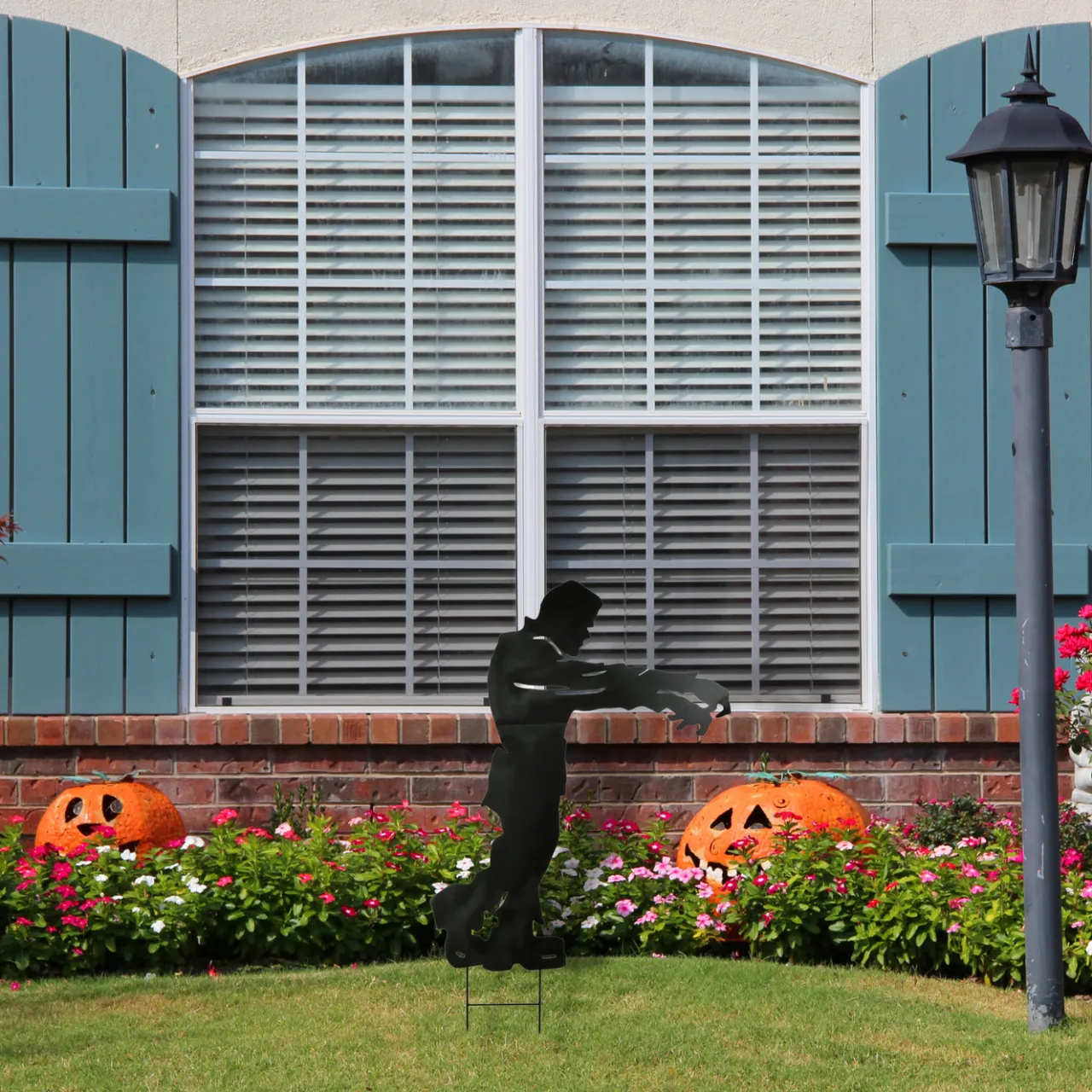 Online National Tree Company 4 ft. Halloween Frankenstein Garden Stakes Outdoor Lawn Decoration