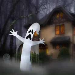 New National Tree Company 12 ft. Halloween Giant Ghost Inflatable Decoration with LED Lights