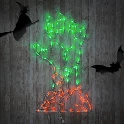 Online National Tree Company 3 ft. Halloween Jack O Lantern Lighted Sign Decoration with LED Lights