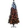 Outlet National Tree Company 6 ft. Halloween Pre-Lit Black Tree with Fiber Optic, Candy Corn LED Lights