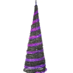 Best National Tree Company 7.5 ft. Halloween Pre-Lit Black Tree with LED Lights