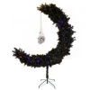 Clearance National Tree Company 6 ft. Halloween Pre-Lit Moon Shaped Tree Decoration with LED Lights