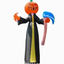 Clearance National Tree Company 20 ft. Halloween Pumkin Reaper Inflatable Decoration with LED Lights