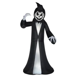 Hot National Tree Company 9.5 ft. Halloween Turning Head Reaper Inflatable and Animated Decoration