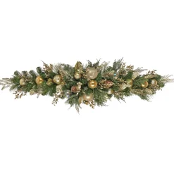 National Tree Company 6 ft. HGTV Home Collection Champagne Wishes Mantle Swag