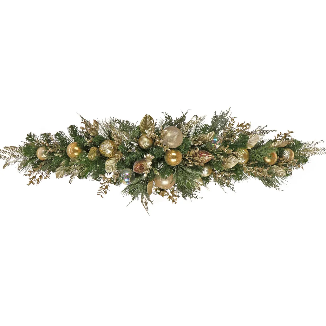 National Tree Company 6 ft. HGTV Home Collection Champagne Wishes Mantle Swag