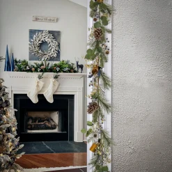 Discount National Tree Company 6 ft. HGTV Home Collection Swiss Chic Garland