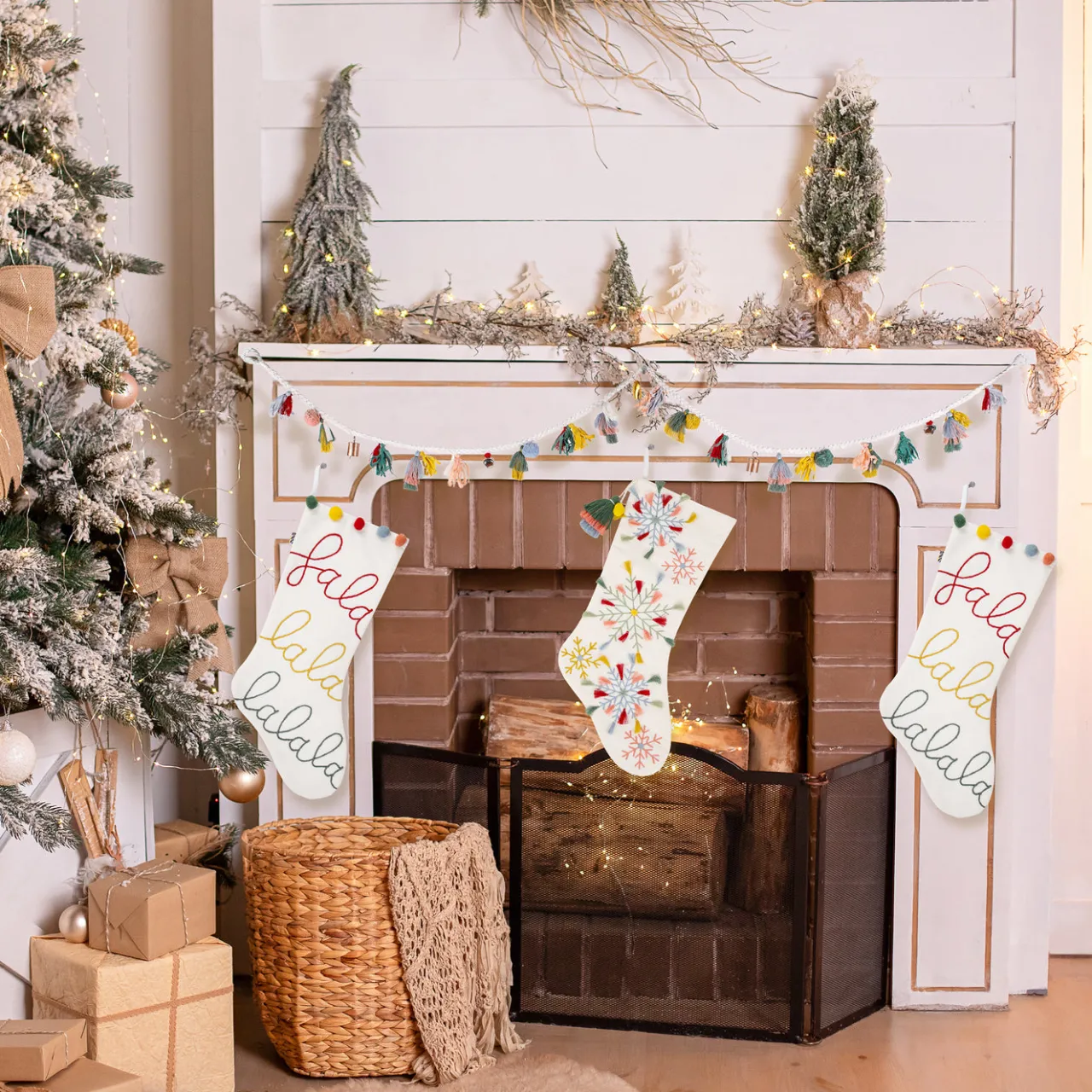 Hot National Tree Company 6 ft. HGTV Home Collection Multicolor Boho Garland