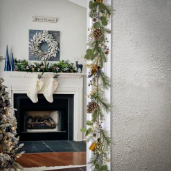 Hot National Tree Company 9 ft. HGTV Home Collection Swiss Chic Garland