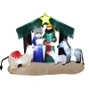 Best National Tree Company 6.5 ft Inflatable Nativity Scene with LED Lights