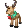 Online National Tree Company 8 ft. Inflatable Reindeer with LED Lights