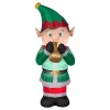 Hot National Tree Company 6 ft. Inflatable Trumpet Playing Elf with LED Lights