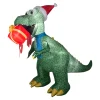 Best National Tree Company 9.5 ft. Inflatable Tyrannosaurus Rex with Gift and LED Lights