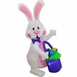 Sale National Tree Company 4 ft. Inflatable Waving Easter Bunny Decoration