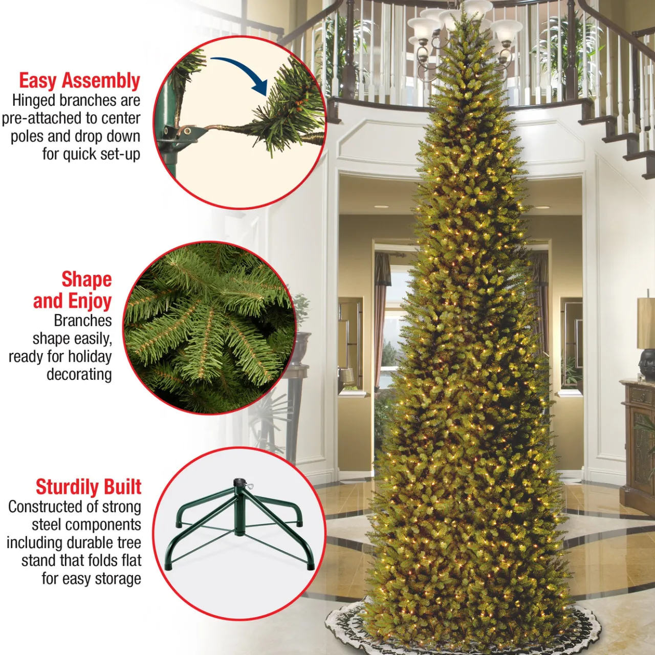 Outlet National Tree Company 10 ft. Kingswood Fir Pencil Slim Tree