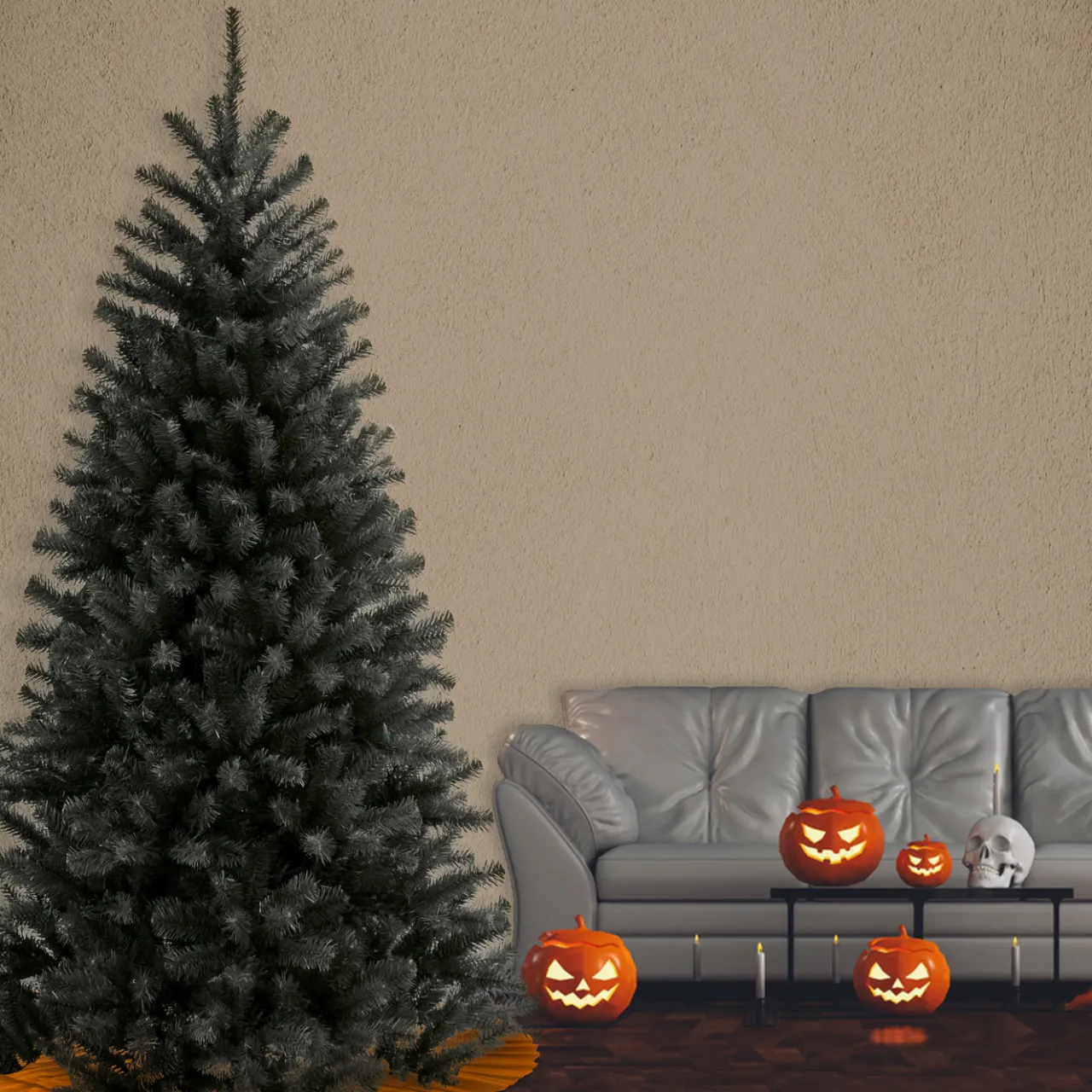 Outlet National Tree Company 7.5 ft. North Valley Spruce Black Tree