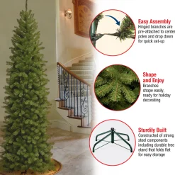Clearance National Tree Company 9 ft. North Valley Spruce Pencil Slim Tree