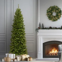 Sale National Tree Company 6.5 ft. North Valley Spruce Pencil Slim Tree