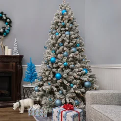 Sale National Tree Company 7.5 ft. North Valley Spruce Tree with Snow Dusted Braches