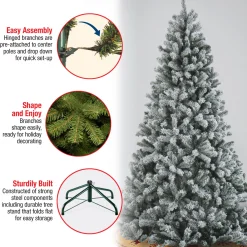 Sale National Tree Company 7.5 ft. North Valley Spruce Tree with Snow Dusted Braches