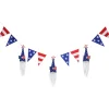 Best National Tree Company 6 ft. Patriotic Flags and Blue Gnomes Garland