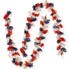 Discount National Tree Company 6 ft. Patriotic Hydrangea Garland, 2-Pack