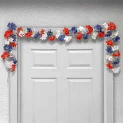 Discount National Tree Company 6 ft. Patriotic Hydrangea Garland, 2-Pack
