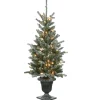 New National Tree Company 4 ft. Pre-Lit Snowy Morgan Spruce Tree with Clear Lights