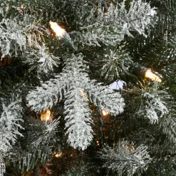 New National Tree Company 4 ft. Pre-Lit Snowy Morgan Spruce Tree with Clear Lights