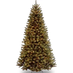 Sale National Tree Company 9 ft. Pre-Lit Aberdeen Blue Spruce Tree with Light Parade LED Lights