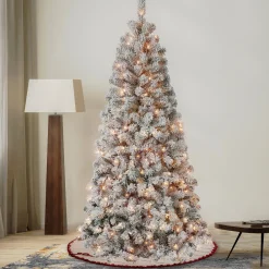 Clearance National Tree Company 6 ft. Pre-Lit Acacia Slim Tree with Clear Lights
