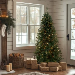 Clearance National Tree Company 6 ft. Pre-Lit Acacia Tree with Clear Lights