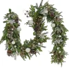 Clearance National Tree Company 9 ft. Pre-Lit Alpine Decorated Garland with Warm White LED Lights