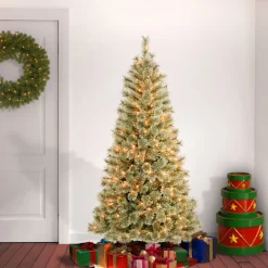 Online National Tree Company 6 ft. Pre-Lit Arcadia Pine Cashmere with Clear Lights