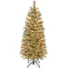 National Tree Company 4.5 ft. Pre-Lit Arcadia Pine Cashmere Slim Tree with Clear Lights