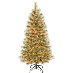 Sale National Tree Company 4.5 ft. Pre-Lit Arcadia Pine Cashmere Tree with Clear Lights